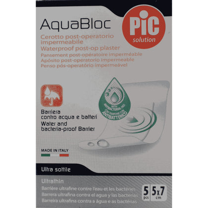 Pic Aquabloc 5x7cm Ster Antibatterico 5 Cerotti