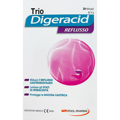 Pool Pharma Trio Digeracid Reflusso 20 Stick Pack