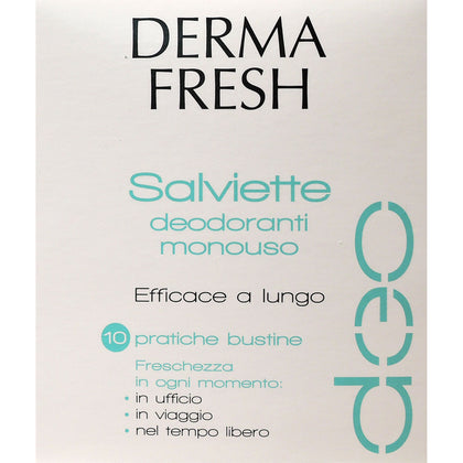 Dermafresh Pelle Sensibile Salviette Deodoranti 10 Pezzi