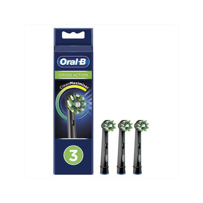 Oral B Testine Ricambio Cross Action Black Edition 3 Pezzi