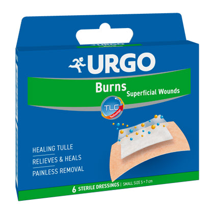 Urgo Ustioni E Ferite Superficiali 6 Cerotti Sterili 5x7cm