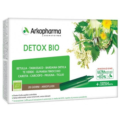 Arkofluidi Detox Bio 9 Piante 20 Flaconcini