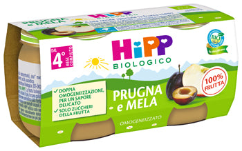 Hipp Bio Omogeneizzato Prugna/mela2x80g