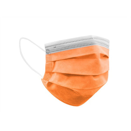Mascherina Chirurgica Bambini Colorata Arancione 10 Pezzi