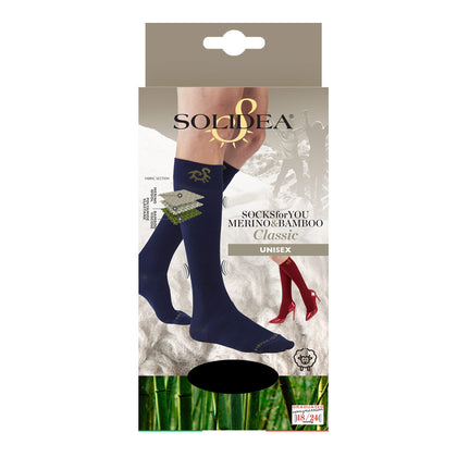 Solidea Socks For You Merino Bamboo Classic Unisex Nero Xl