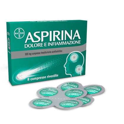Aspirina Dolore Infiammazione 8 Compresse 500mg