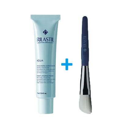 Rilastil Aqua Maschera Idratante 75ml+pennello