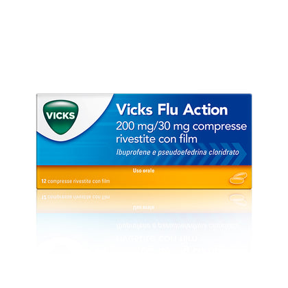 Vicks Flu Action 12 Compresse 200+30mg