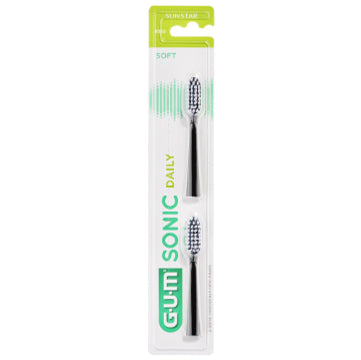 Gum Sonic Daily Testine Di Ricambio Black 2 Pezzi