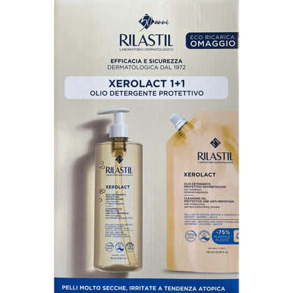 Rilastil Xerolact Olio Detergente 750ml+ecoricarica 750ml