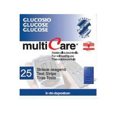 Multicare Glucosio 25 Strisce