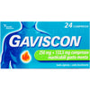 Gaviscon 24 Compresse Menta 250+133,5mg