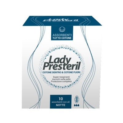 Lady Presteril Assorbenti Cotone Notte Pocket 10 Pezzi