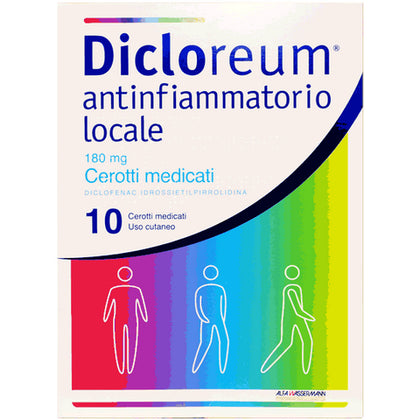 Dicloreum Antinfiammatorio Locale 10 Cerotti Medi 180