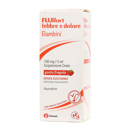 Fluifort Febbre Dololore Bambini Gusto Fragola 150ml