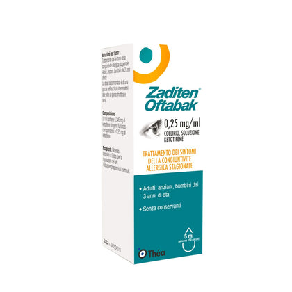 Zaditen Oftabak 0,25mg/ml Collirio Soluzione 5ml