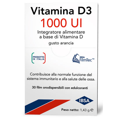 Vitamina D3 Ibsa 1000ui 30 Film Orodispersibili