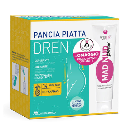 Pancia Piatta Dren Ananas 14 Bustine Con Fango Anticellulite