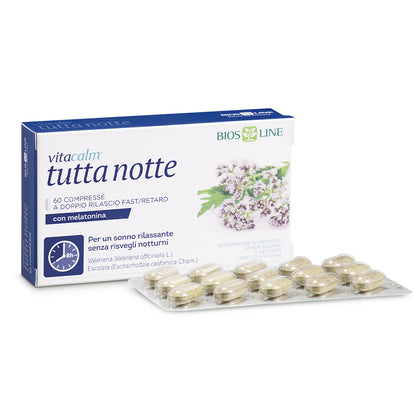 Bios Line Vitacalm Tutta Notte Con Melatonina 60 Compresse