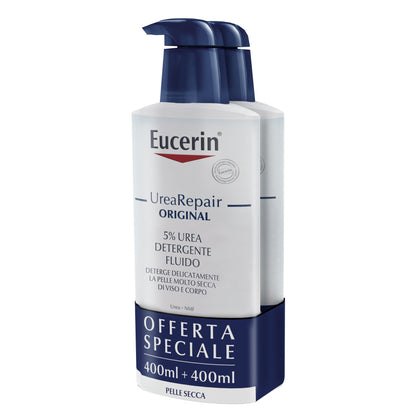 Eucerin 5% Urea Detergente Fluido Pack 400+400ml