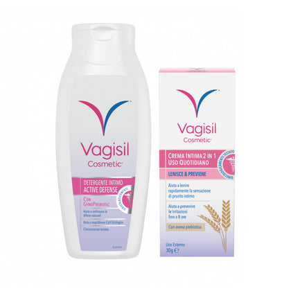 Vagisil Detergente Intimo Active Defense+crema Intima 2 In 1